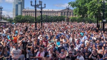 В Хабаровске проходит массовая акция протеста против ареста Фургала