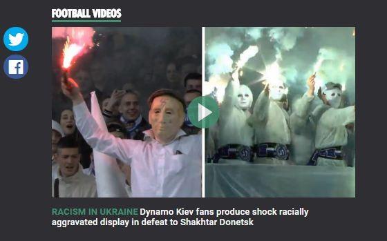Британский таблоид назвал бесчинства украинских фанатов "расизмом в России"