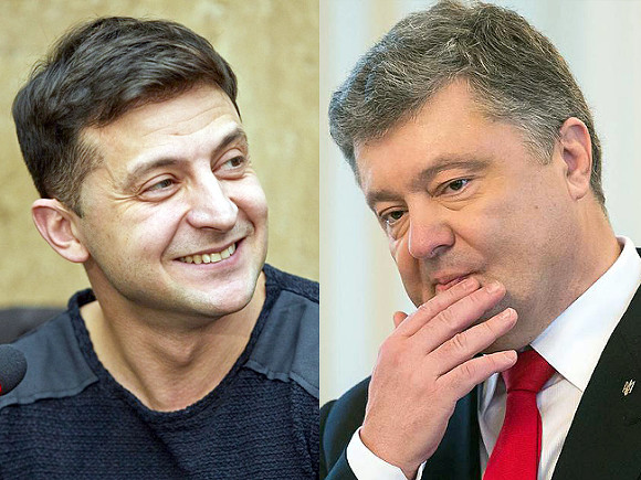 Экзитпол: Зеленский набирает почти 76%, Порошенко &mdash; 24%