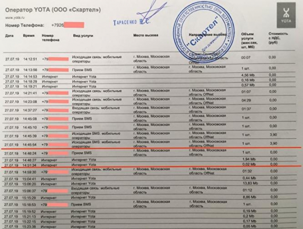 Дизайнер, которому при задержании сломали ногу, обвинил Yota в сокрытии данных о звонках